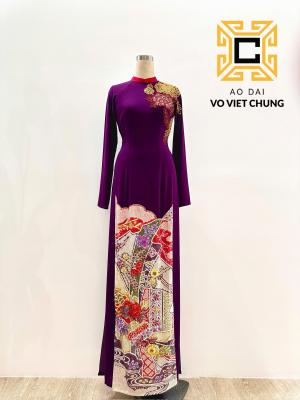 Áo dài Chirimen 014