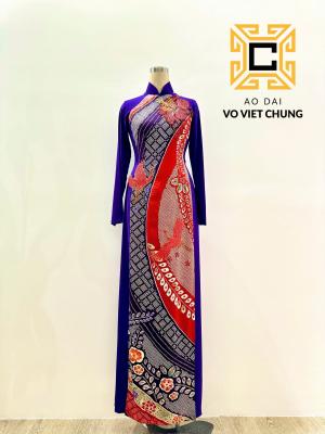 Áo dài Chirimen 015