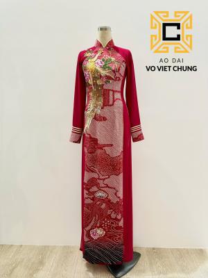 Áo dài Chirimen 018