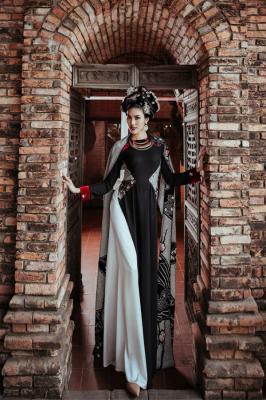 Áo dài Chirimen 001