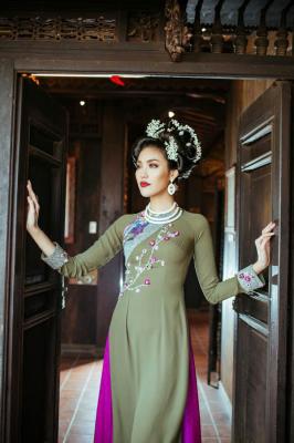 Áo dài Chirimen 002