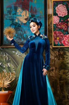 Áo dài nhung - Mẫu 04Áo dài nhung 32